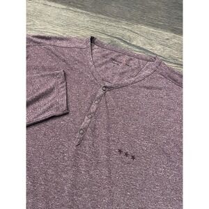 John Varvatos Star USA Snap Button Henley Shirt Top  Mens Size Large Purple